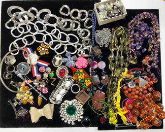 Jewelry Makers Lot, Gemstones, Amber, Sterling+