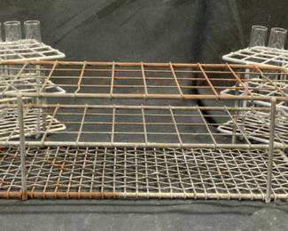Lot 25 Testing Tubes & Metal Racks