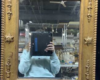 Vintage Carved Wooden Framed Wall Mirror