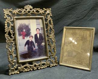 Lot 2 Vintage Metal Picture Frames