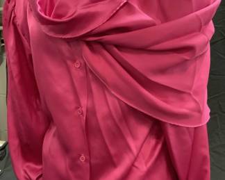 Nitescapes Pink Vintage Button Down Blouse