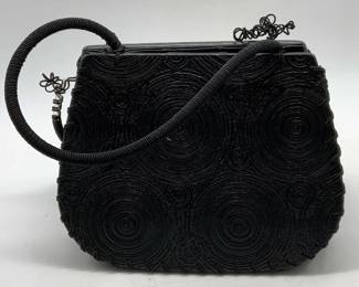 Vintage Giorgio Armani Black Circle Handbag