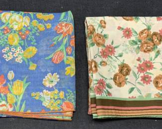 Lot 2 Vintage Ray Strauss Floral Print Scarf, More