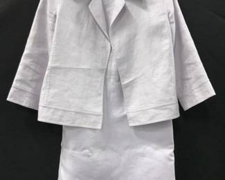 Ellen Tracy 2 Pc Linen Dress & Jacket In Lilac