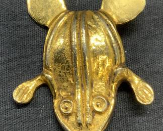 Alva Museum Replicas Gold Tn Frog Brooch