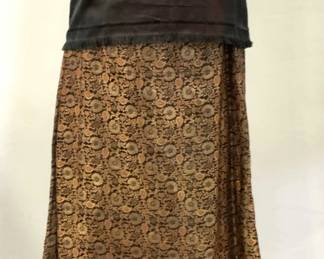 2 Pc Silk Brocade Cocktail Skirt & Top