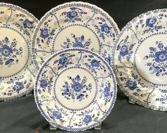 INDIES JOHNSON BROS Set 4 Vtg Porc Plates ENGLAND