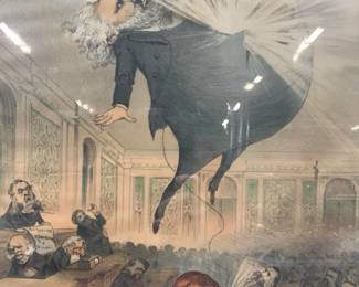 Vintage Puck Magazine U.S. Senate Political Litho