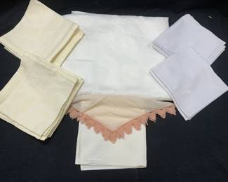 Lot 16 Cotton Tea Towels & Tablecloth