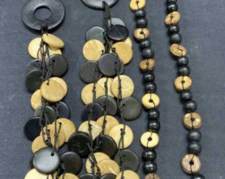 Black & Tan Beaded Necklace