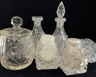 Lot 3 Vintage Cut Crystal Tableware