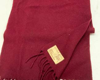 Burgundy Cashmere Scarf w Tassels, Unisex