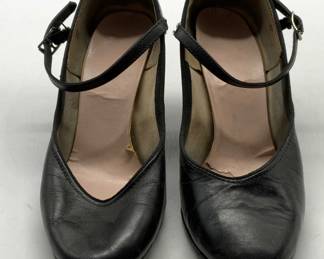 CAPEZIO Black Leather Tap Heels