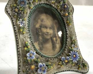 Vintage Micro Mosaic Standing Picture Frame