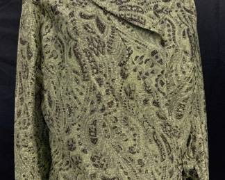 Handmade Metallic Vintage Wrap Top