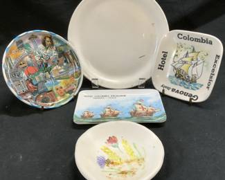 Lot 5 Vintage Plates Dishes Italy, Las Vegas, More