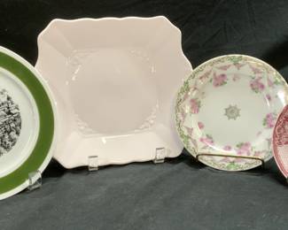 Lot 4 Vintage Porcelain Plates, Tuscan England +
