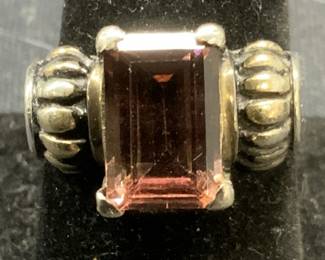 Vintage Sterling Silver Garnet Ring