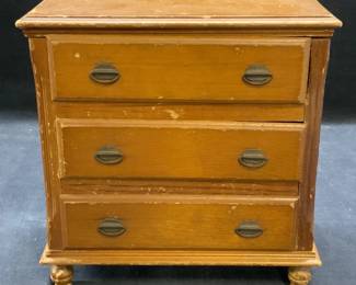 Vintage Wood Dollhouse Furniture Dresser