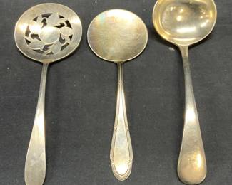 Lot 3 Vintage Silver Pl Spoon & Servers
