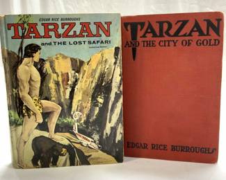 2 Tarzan Novels c1933&66 Illustr Edgar Burroughs