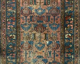 Antique Handmade Persian Wool Runner 9ft2in