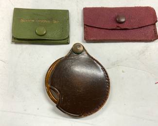 Lot 3 Vintage Magnifying Glass Pouches
