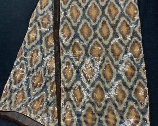 Snake Skin Patterned Sequin Scarf
