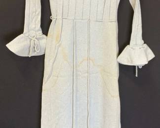 Vintage Ruffled Sleeve Long Dress