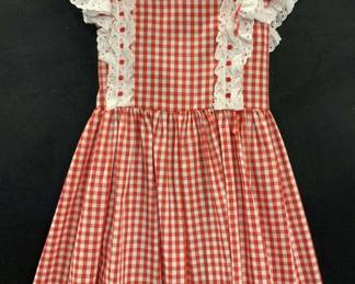 Handmade Girls Cotton Gingham Dress