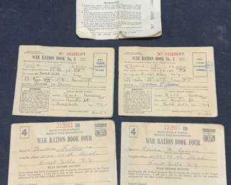 Lot 5 WWII War Ration Books 1942-43