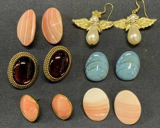 Group 6 Vintage Earrings, GJD, More