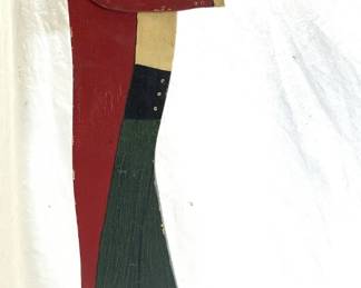 Collectible Standing Wood Footman Tray 34 in.