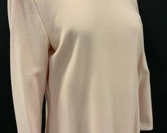 Ellen Tracy Lt Pink Long Sleeve Wool Shift, 2