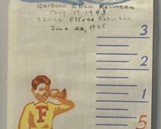 Vtg Grow Up Illustr Chart Functional Design Inc 1940