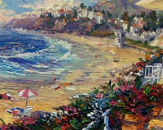 Johnson Sgd Impressionist Landscape Oil Painting