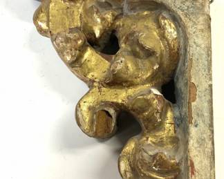 Vintage Ornate Gilt Wood Wall Mount Decor