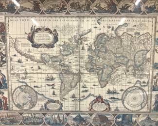 Nova Totius Full Color Geographical World Map