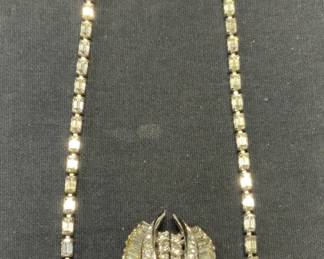 Lot 2 Vintage Pennino Crystal Earrings, Necklace