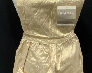 Great Room Gold Lame Apron NWT USA