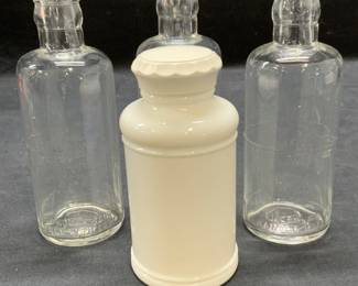 Lot 4 Vintage Sulphuric Acid Bottles, More
