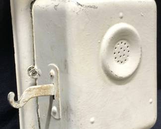 Antique Painted Metal Wall Phone