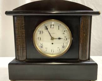 SETH THOMAS Vintage Wood Shell Mantel Clock USA