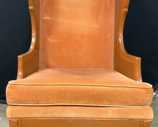 Vintage Wooden Caned Wingback Armchair