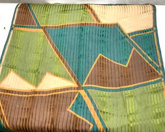 Pierre Cardin Sheer Color Block Silk Scarf, France