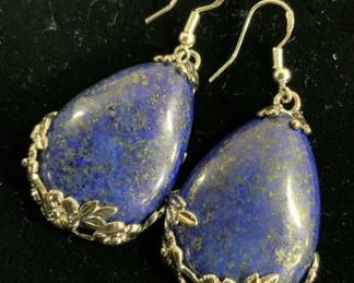 Hand Crafted Sterling Silver Lapis Lazuli Earrings