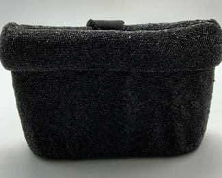 Vintage Black Beaded Handbag