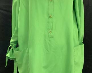 Vintage Button Down Green Dress