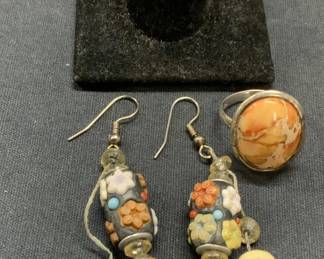 Lot3 Jewelry, ASC Sterling Silver Agate Ring, More