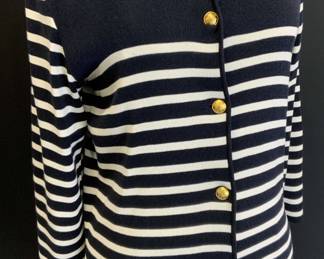 Les Copains Nautical Stripe Cardigan, Italy, 2